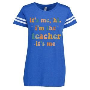 Groovy Funny It's Me Hi I'm The Teacher It's Me Enza Ladies Jersey Football T-Shirt