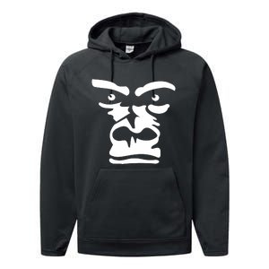 Gorilla Face Iconic Stylish Monkey Performance Fleece Hoodie