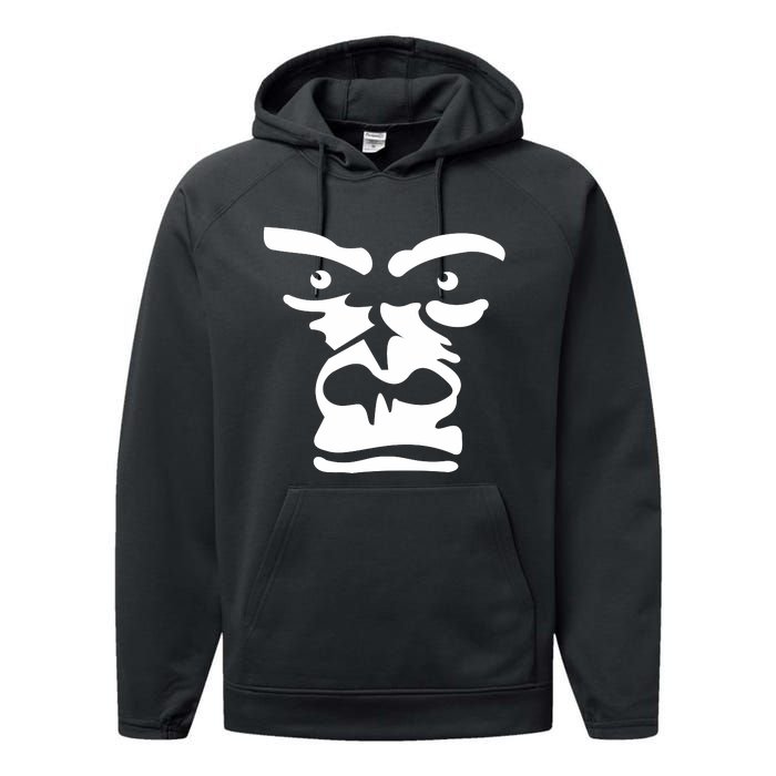 Gorilla Face Iconic Stylish Monkey Performance Fleece Hoodie