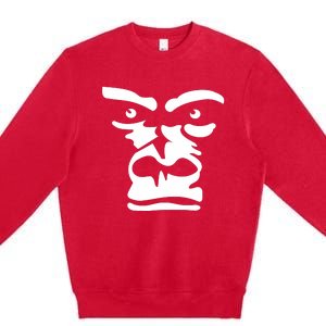 Gorilla Face Iconic Stylish Monkey Premium Crewneck Sweatshirt