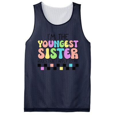 Groovy Flower IM The Youngest Sister Rules DonT Apply Me Mesh Reversible Basketball Jersey Tank