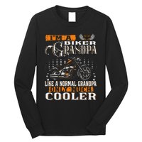 Gentlemen Funny Im A Biker Grandpa Saying Motorcycle Long Sleeve Shirt