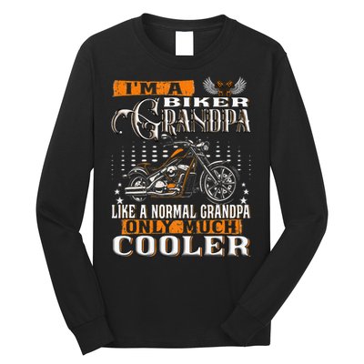 Gentlemen Funny Im A Biker Grandpa Saying Motorcycle Long Sleeve Shirt