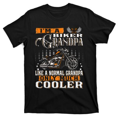 Gentlemen Funny Im A Biker Grandpa Saying Motorcycle T-Shirt