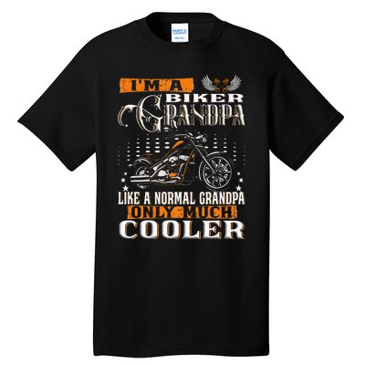 Gentlemen Funny Im A Biker Grandpa Saying Motorcycle Tall T-Shirt