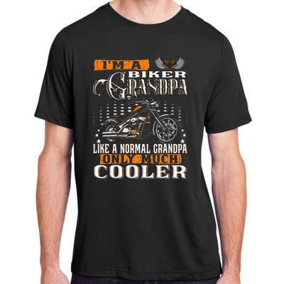 Gentlemen Funny Im A Biker Grandpa Saying Motorcycle Adult ChromaSoft Performance T-Shirt