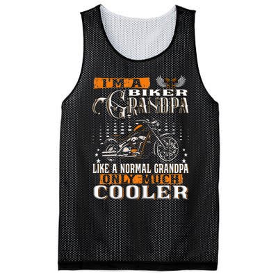 Gentlemen Funny Im A Biker Grandpa Saying Motorcycle Mesh Reversible Basketball Jersey Tank