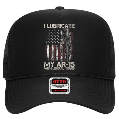 Gun Flag I Lubricate My Ar15 With Liberal Tears (On Back) Trucker Hat