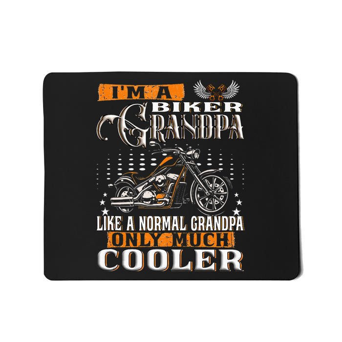 Gentlemen Funny Im A Biker Grandpa Saying Motorcycle Mousepad