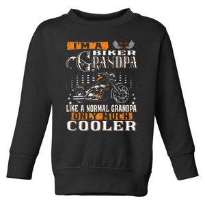 Gentlemen Funny Im A Biker Grandpa Saying Motorcycle Toddler Sweatshirt