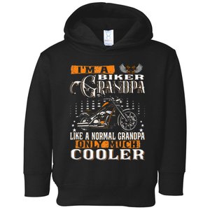 Gentlemen Funny Im A Biker Grandpa Saying Motorcycle Toddler Hoodie