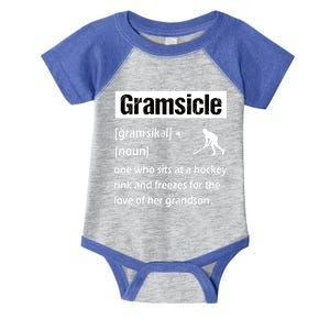 Gramsicle Funny Ice Hockey Grandma Sicle Definition Cute Gift Infant Baby Jersey Bodysuit