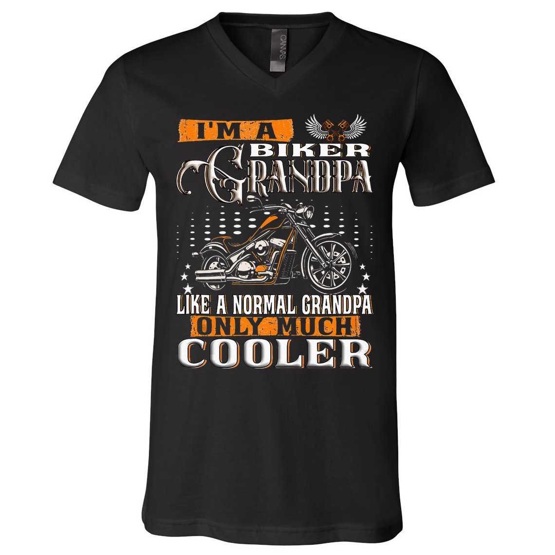 Gentlemen Funny Im A Biker Grandpa Saying Motorcycle V-Neck T-Shirt