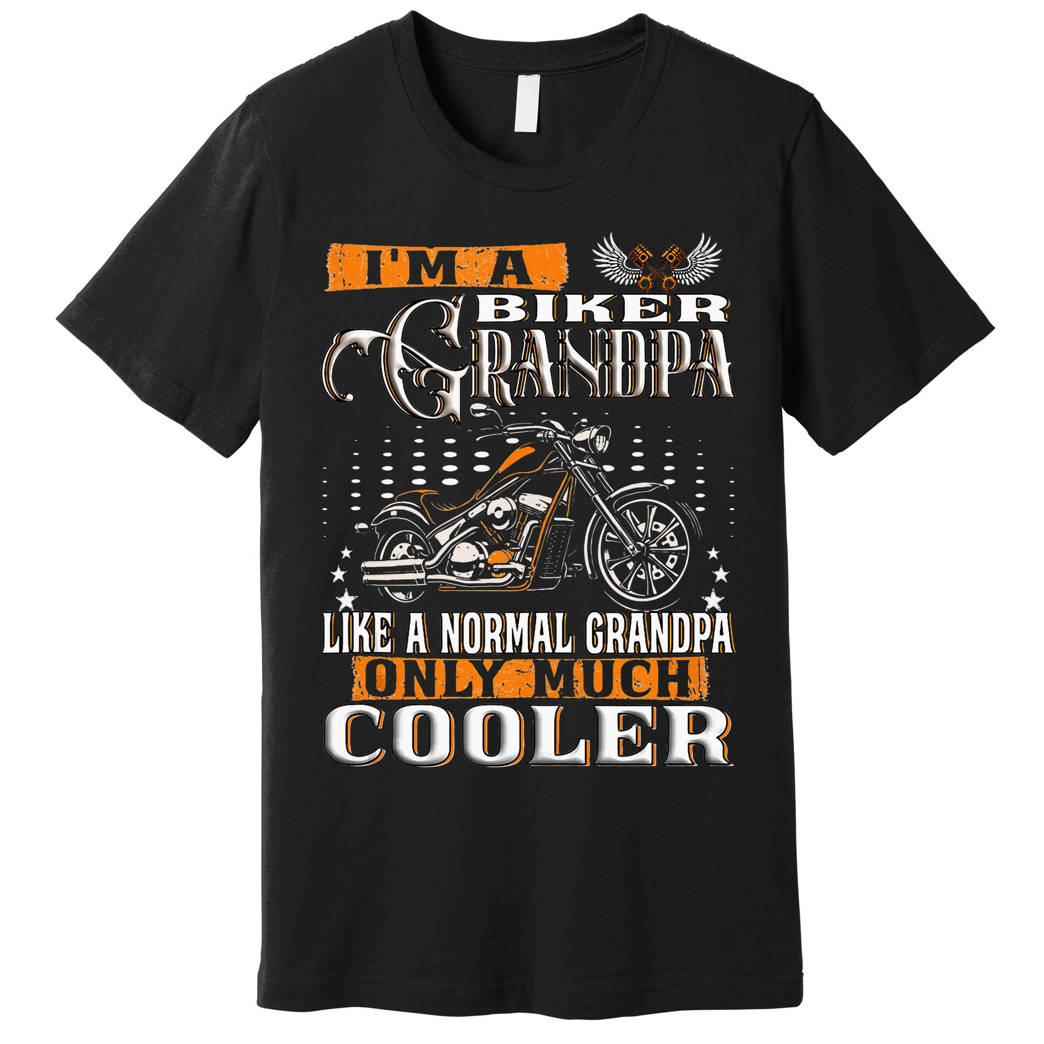 Gentlemen Funny Im A Biker Grandpa Saying Motorcycle Premium T-Shirt