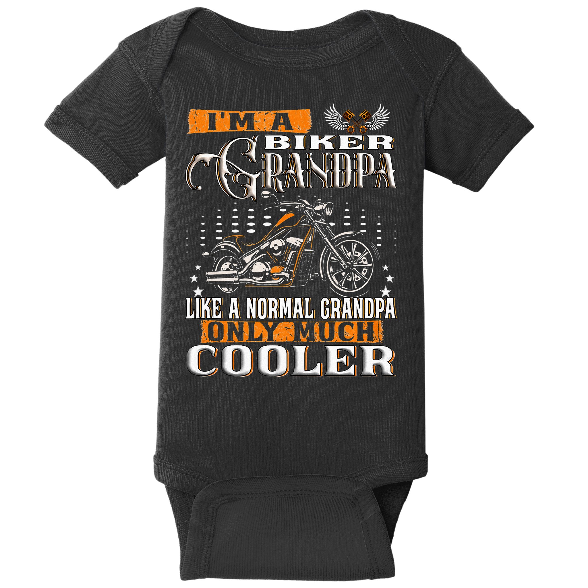 Gentlemen Funny Im A Biker Grandpa Saying Motorcycle Baby Bodysuit