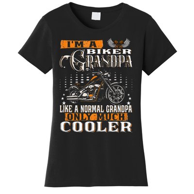 Gentlemen Funny Im A Biker Grandpa Saying Motorcycle Women's T-Shirt