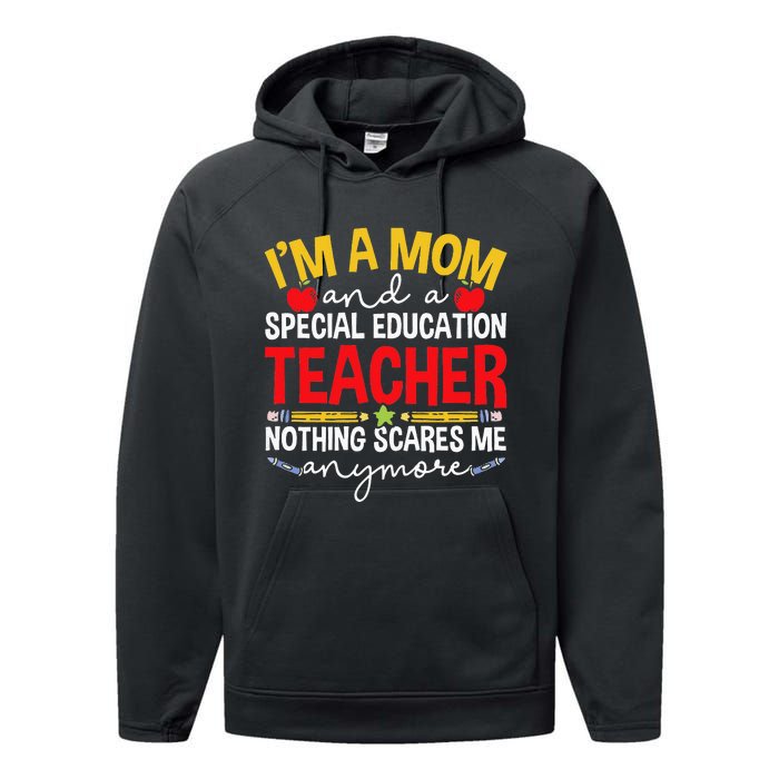 Groovy Funny It's Me Hi I'm The Teacher It's Me Performance Fleece Hoodie