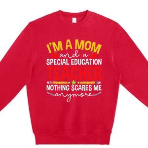 Groovy Funny It's Me Hi I'm The Teacher It's Me Premium Crewneck Sweatshirt