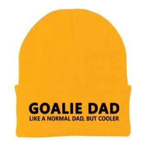 Goalie Father Ice Hockey Goalie Dad Gift Knit Cap Winter Beanie