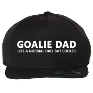 Goalie Father Ice Hockey Goalie Dad Gift Wool Snapback Cap