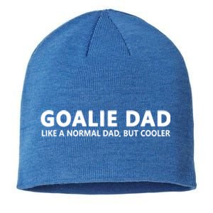 Goalie Father Ice Hockey Goalie Dad Gift Sustainable Beanie