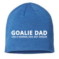 Goalie Father Ice Hockey Goalie Dad Gift Sustainable Beanie