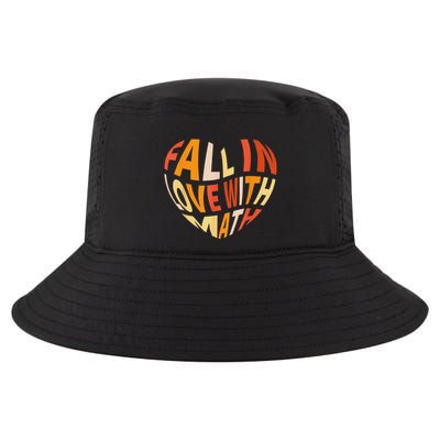 Groovy Fall In Love With Math Thanksgiving Math Teacher Fall Cool Comfort Performance Bucket Hat