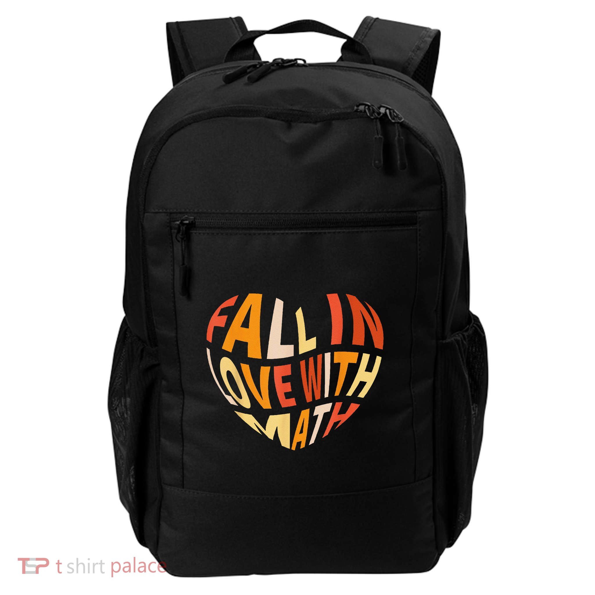 Groovy Fall In Love With Math Thanksgiving Math Teacher Fall Daily Commute Backpack