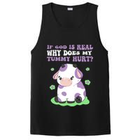 God Funny If God Is Real Why Does My Tummy Hurt, Sad Cow PosiCharge Competitor Tank