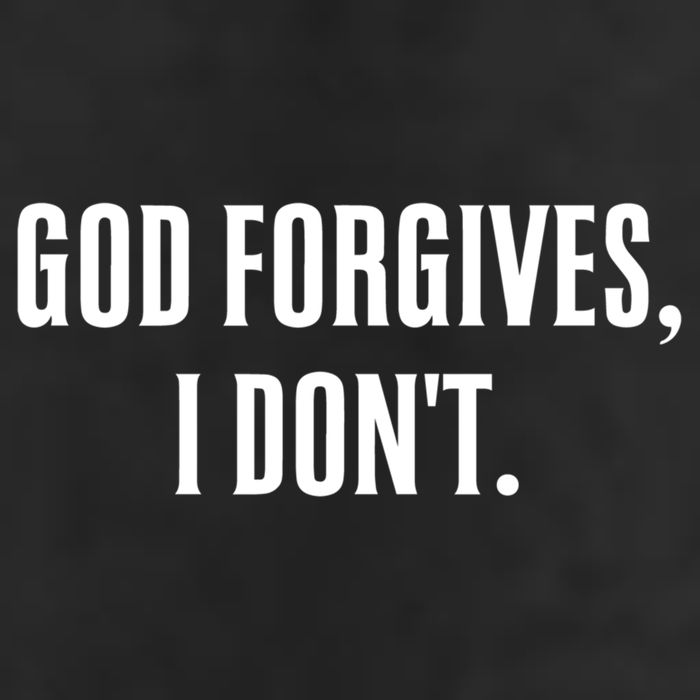 God Forgives I Don't Goth Punk Expression Gift Golf Towel