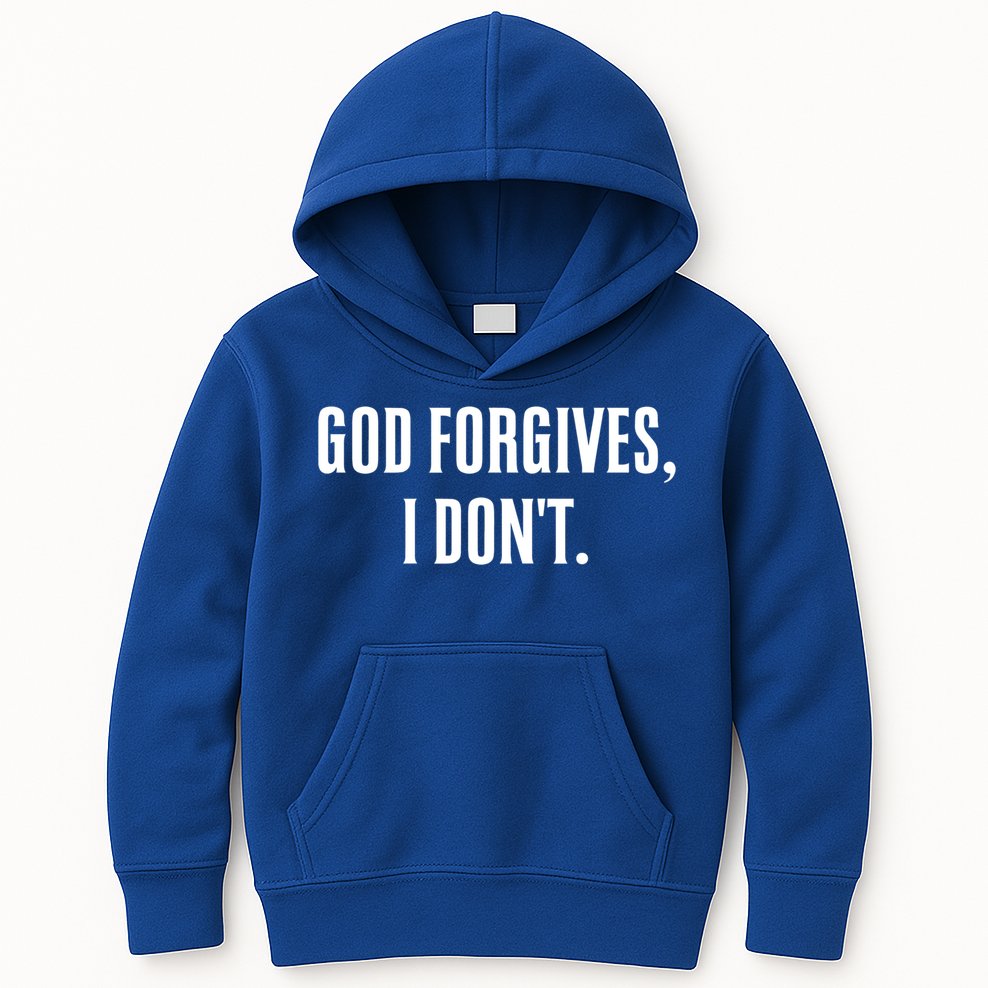 God Forgives I Don't Goth Punk Expression Gift Kids Hoodie