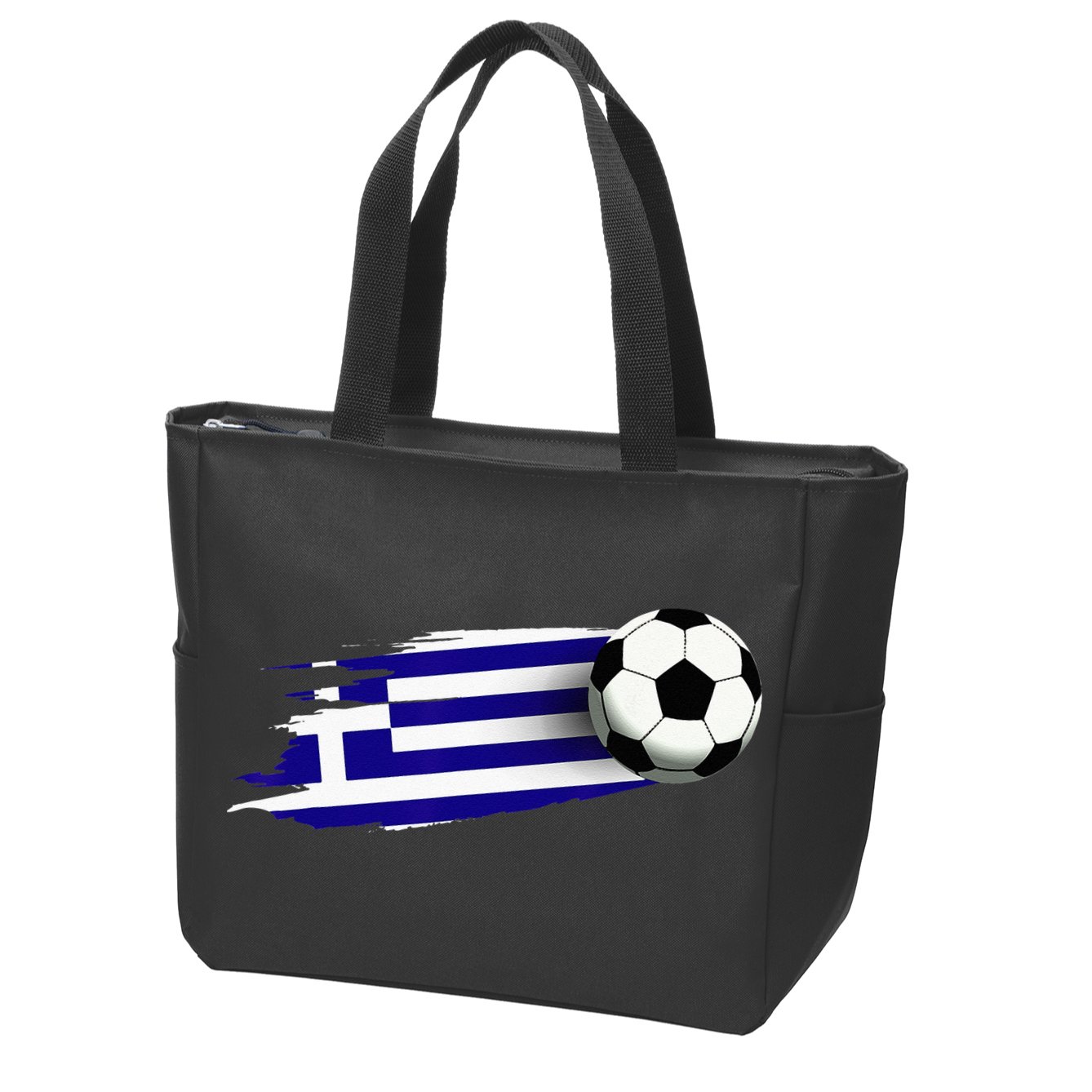 Greece Flag Jersey Greek Soccer Team Greek Zip Tote Bag