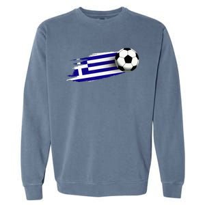 Greece Flag Jersey Greek Soccer Team Greek Garment-Dyed Sweatshirt