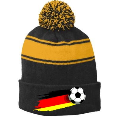 Germany Flag Jersey German Soccer Team German Stripe Pom Pom Beanie