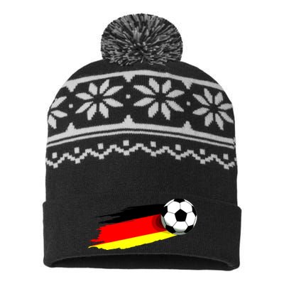 Germany Flag Jersey German Soccer Team German USA-Made Snowflake Beanie