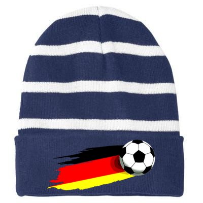 Germany Flag Jersey German Soccer Team German Striped Beanie with Solid Band