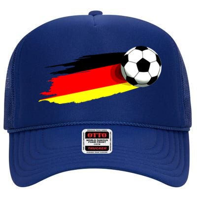 Germany Flag Jersey German Soccer Team German High Crown Mesh Back Trucker Hat