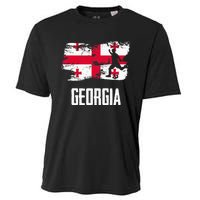 Georgia Flag Jersey Georgian Soccer Team Georgian Cooling Performance Crew T-Shirt