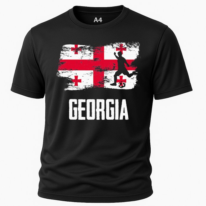 Georgia Flag Jersey Georgian Soccer Team Georgian Cooling Performance Crew T-Shirt