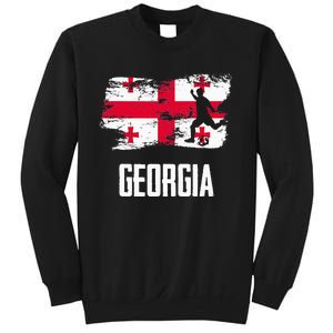 Georgia Flag Jersey Georgian Soccer Team Georgian Sweatshirt