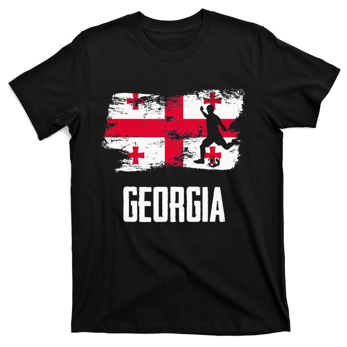 Georgia Flag Jersey Georgian Soccer Team Georgian T-Shirt