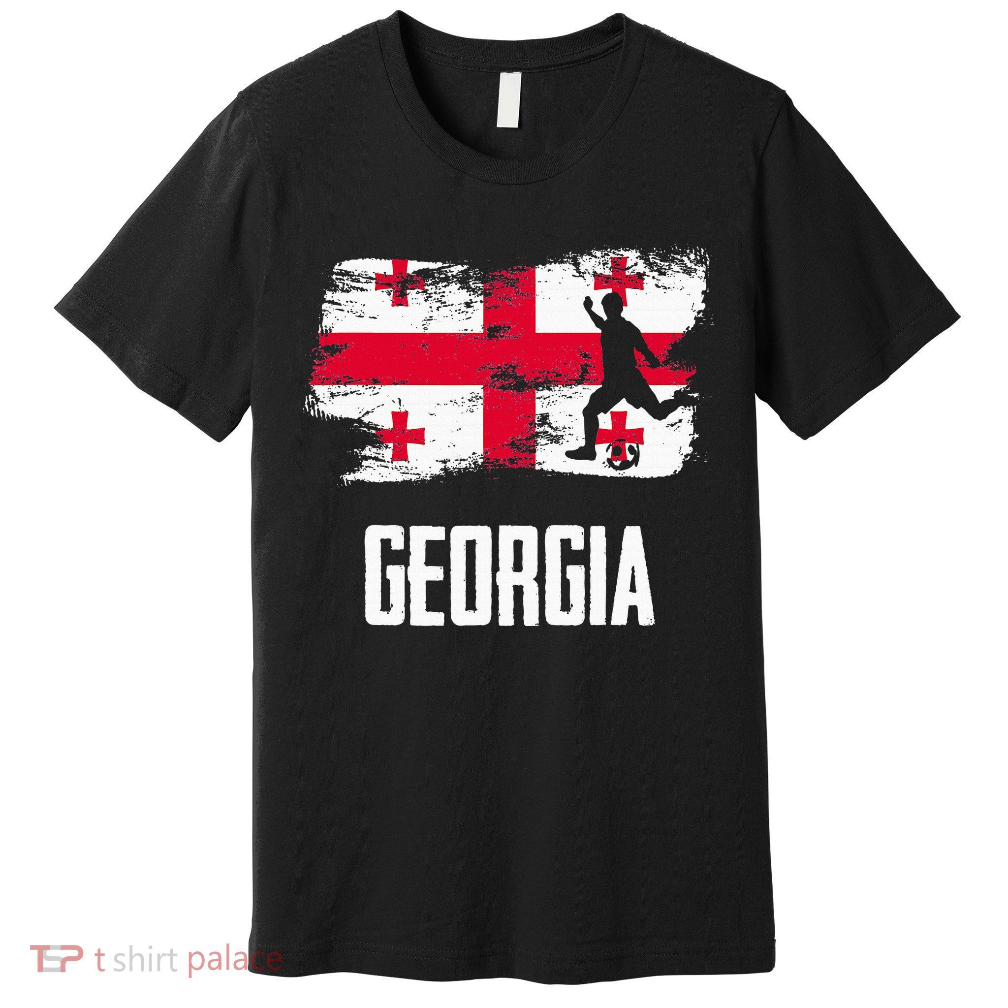 Georgia Flag Jersey Georgian Soccer Team Georgian Premium T-Shirt