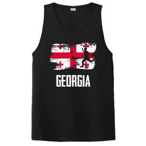 Georgia Flag Jersey Georgian Soccer Team Georgian PosiCharge Competitor Tank