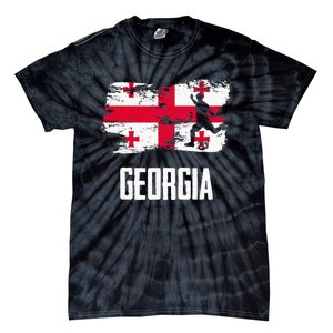 Georgia Flag Jersey Georgian Soccer Team Georgian Tie-Dye T-Shirt