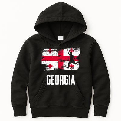 Georgia Flag Jersey Georgian Soccer Team Georgian Kids Hoodie