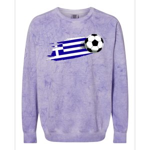 Greece Flag Jersey Greek Soccer Team Greek Colorblast Crewneck Sweatshirt