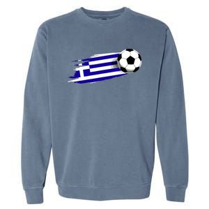 Greece Flag Jersey Greek Soccer Team Greek Garment-Dyed Sweatshirt