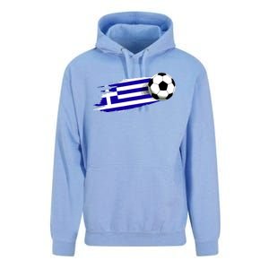 Greece Flag Jersey Greek Soccer Team Greek Unisex Surf Hoodie