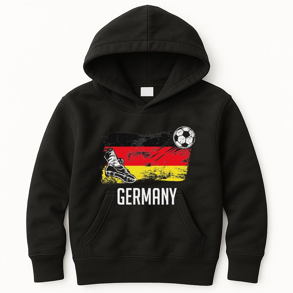 Germany Flag Jersey German Soccer Team German Kids Hoodie