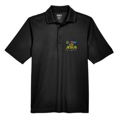 Glow For Jesus Let Your Light Shine Faith Men's Origin Performance Pique Polo